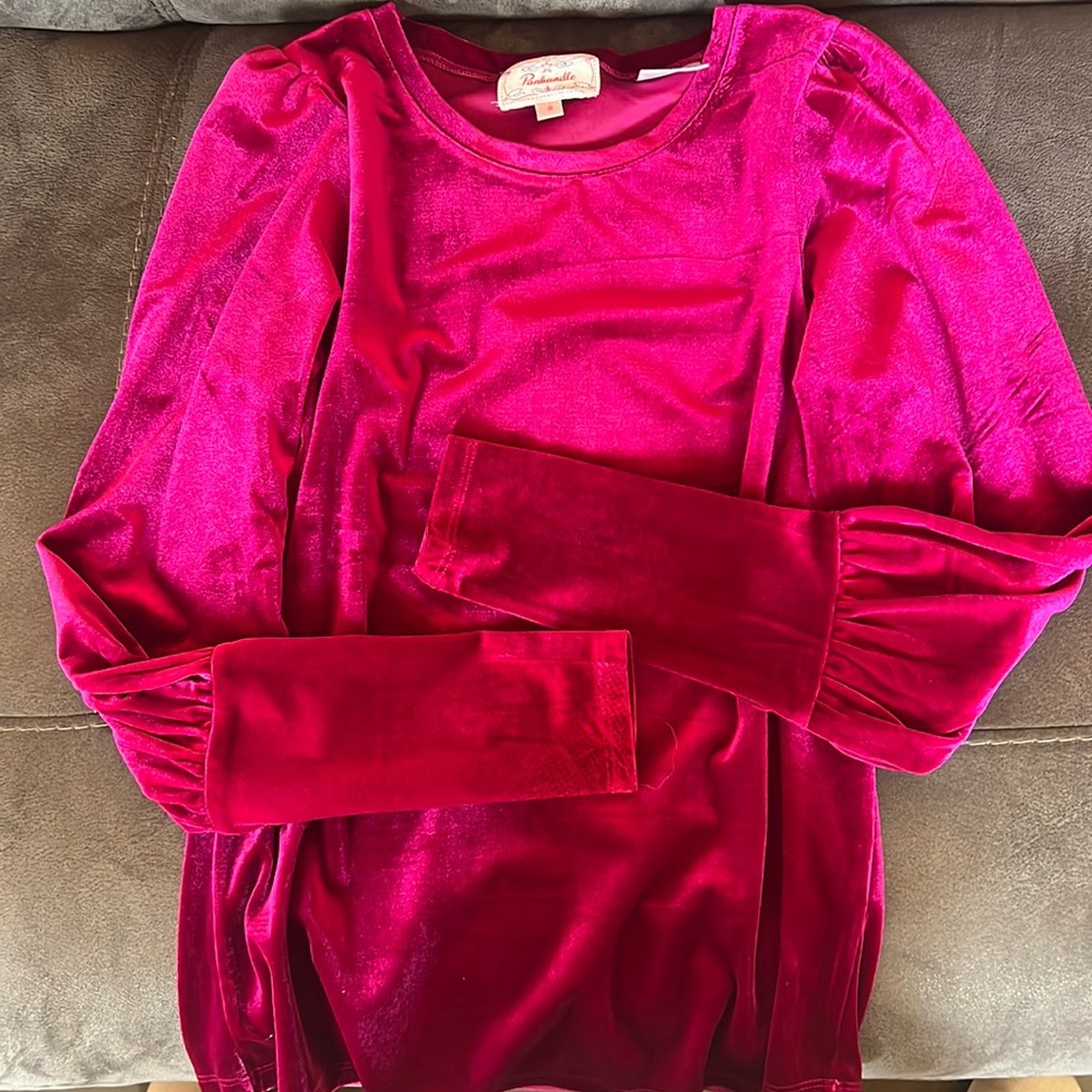Fuschia pink velvet top